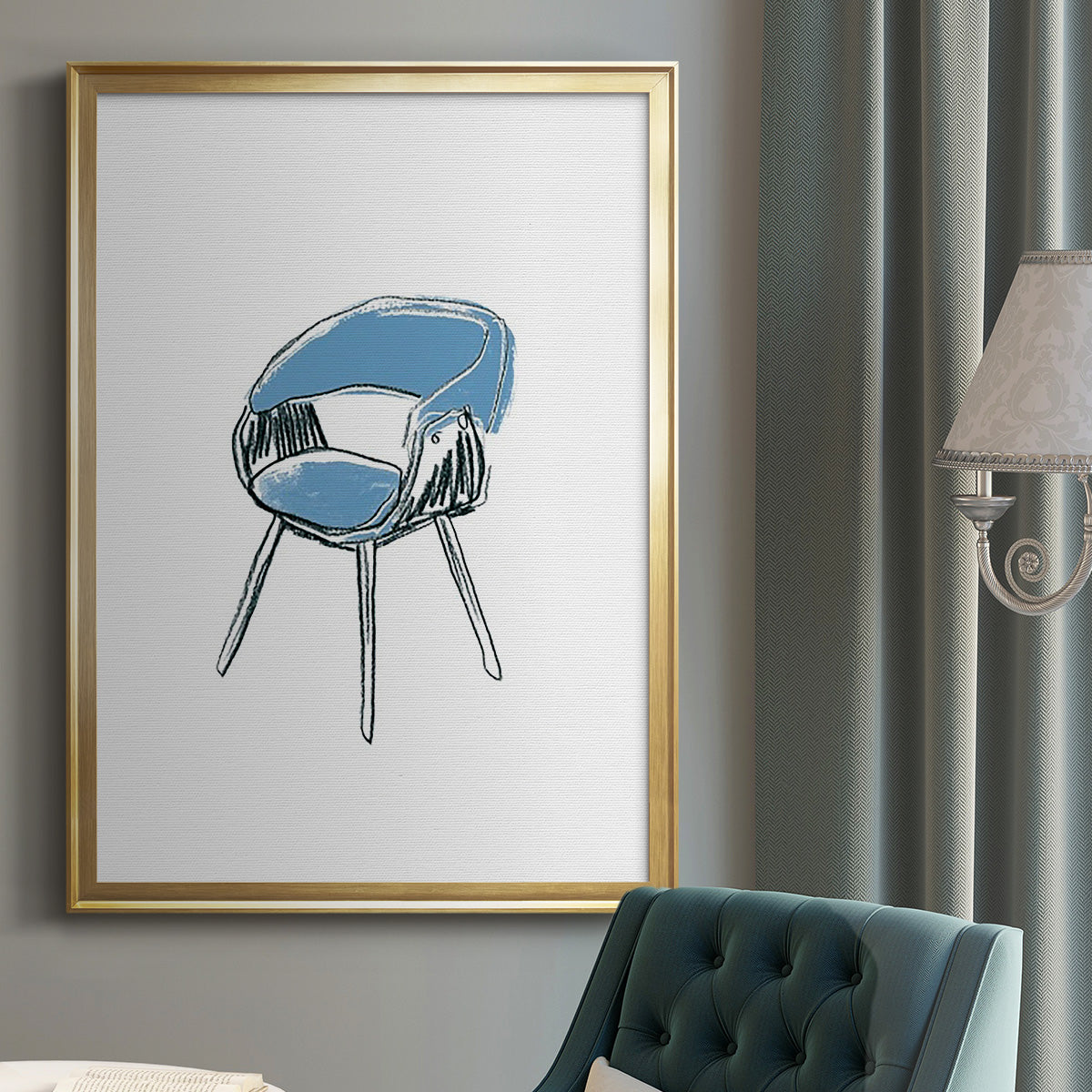 Take a Seat I - Modern Framed Canvas Print