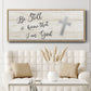 Be Still Cross - Floater Framed Canvas Print