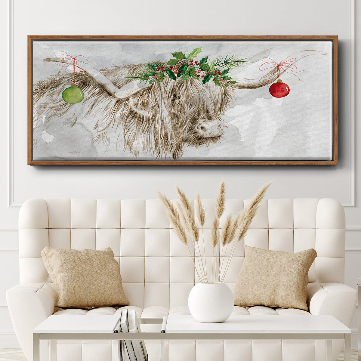 Highland Holidays - Floater Framed Canvas Print