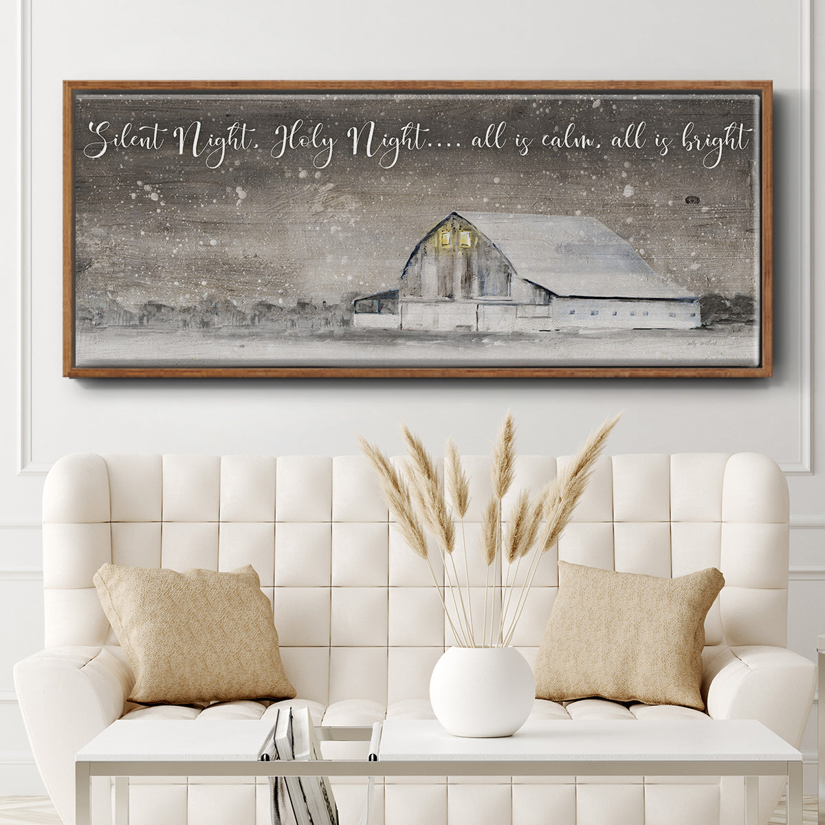 Silent Night - Floater Framed Canvas Print