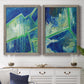 Geometric in Cool V - Premium Framed Canvas 2 Piece Set - Ready to Hang