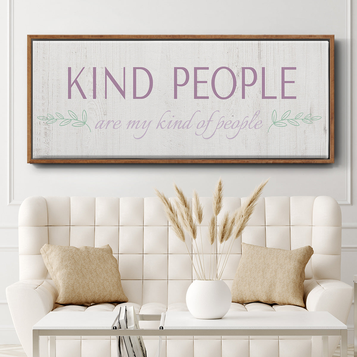Kind People - Floater Framed Canvas Print