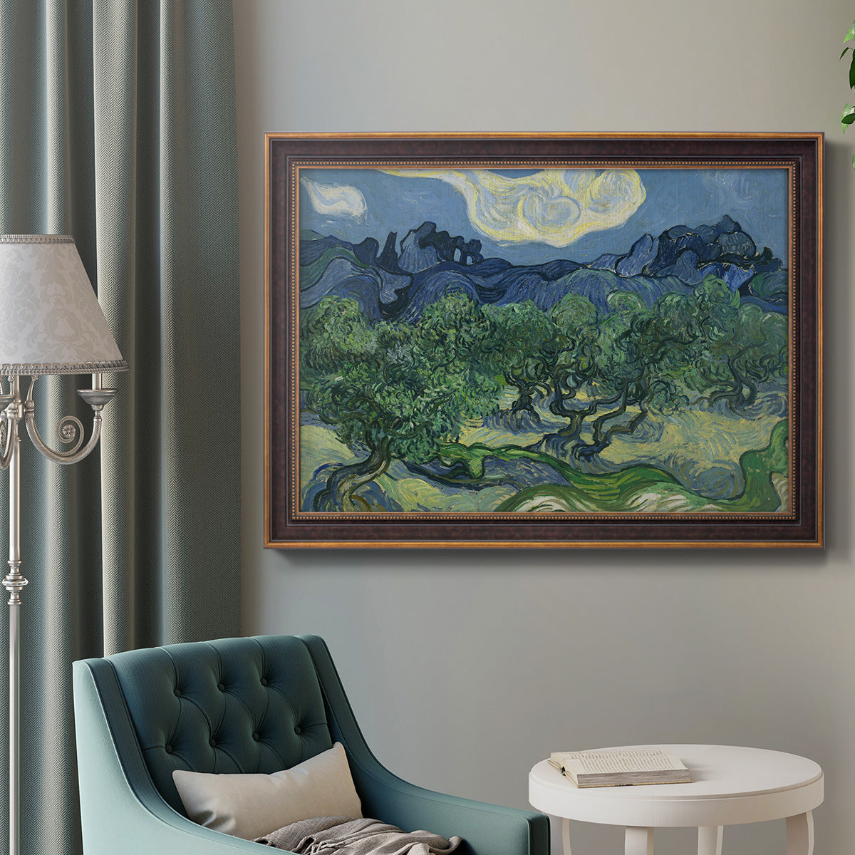 Olive Trees - Ornate Framed Canvas Print