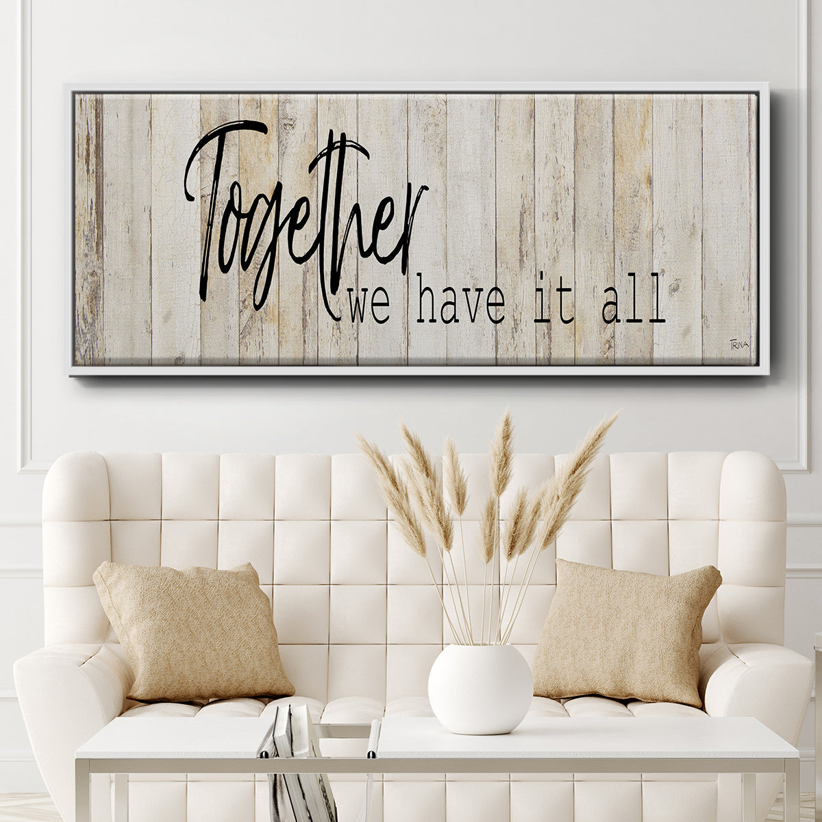 Together We Have - Floater Framed Canvas Print