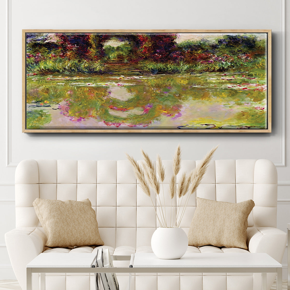 Rose Arches at Giverny, 1913 - Floater Framed Canvas Print