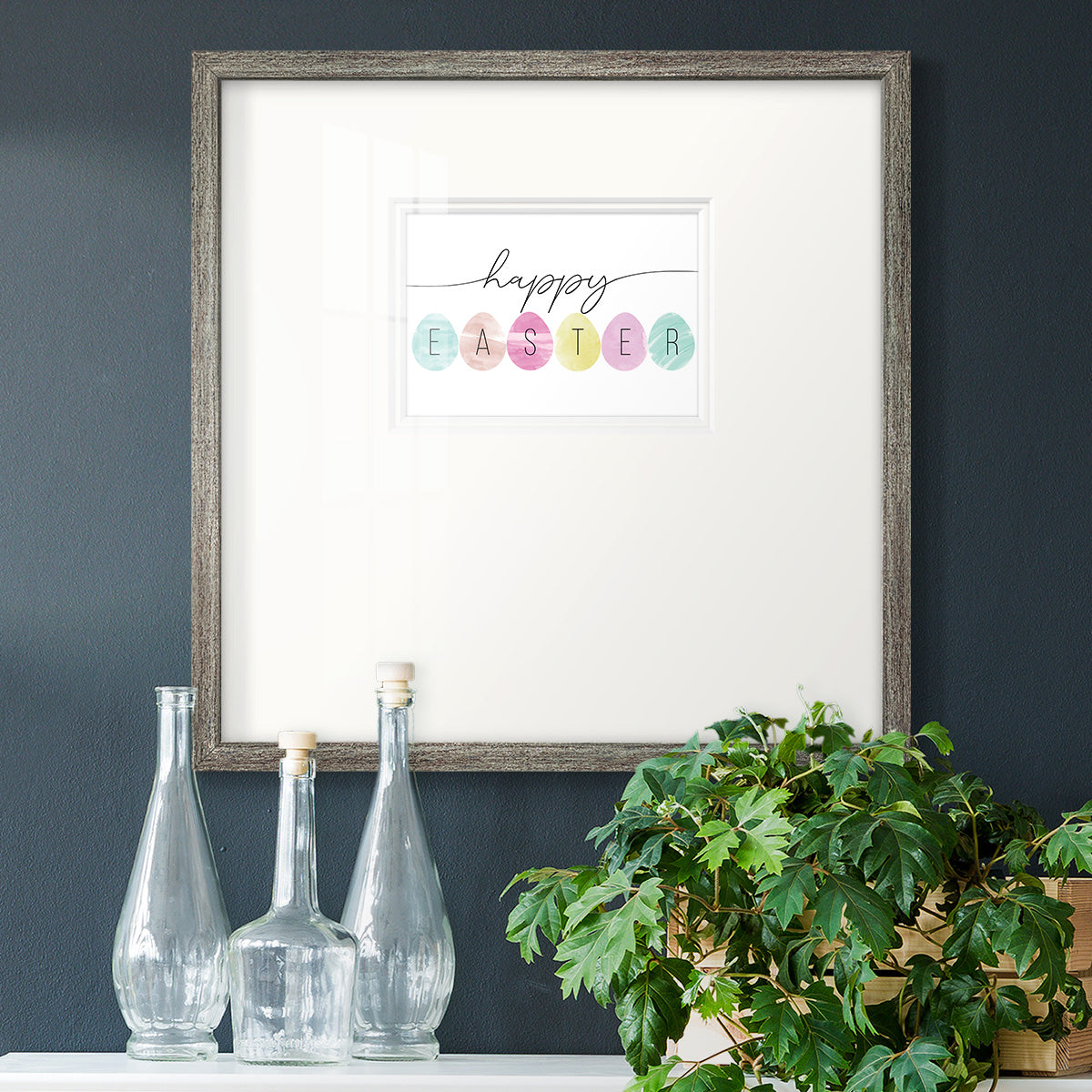 Happy Easter Premium Framed Print Double Matboard