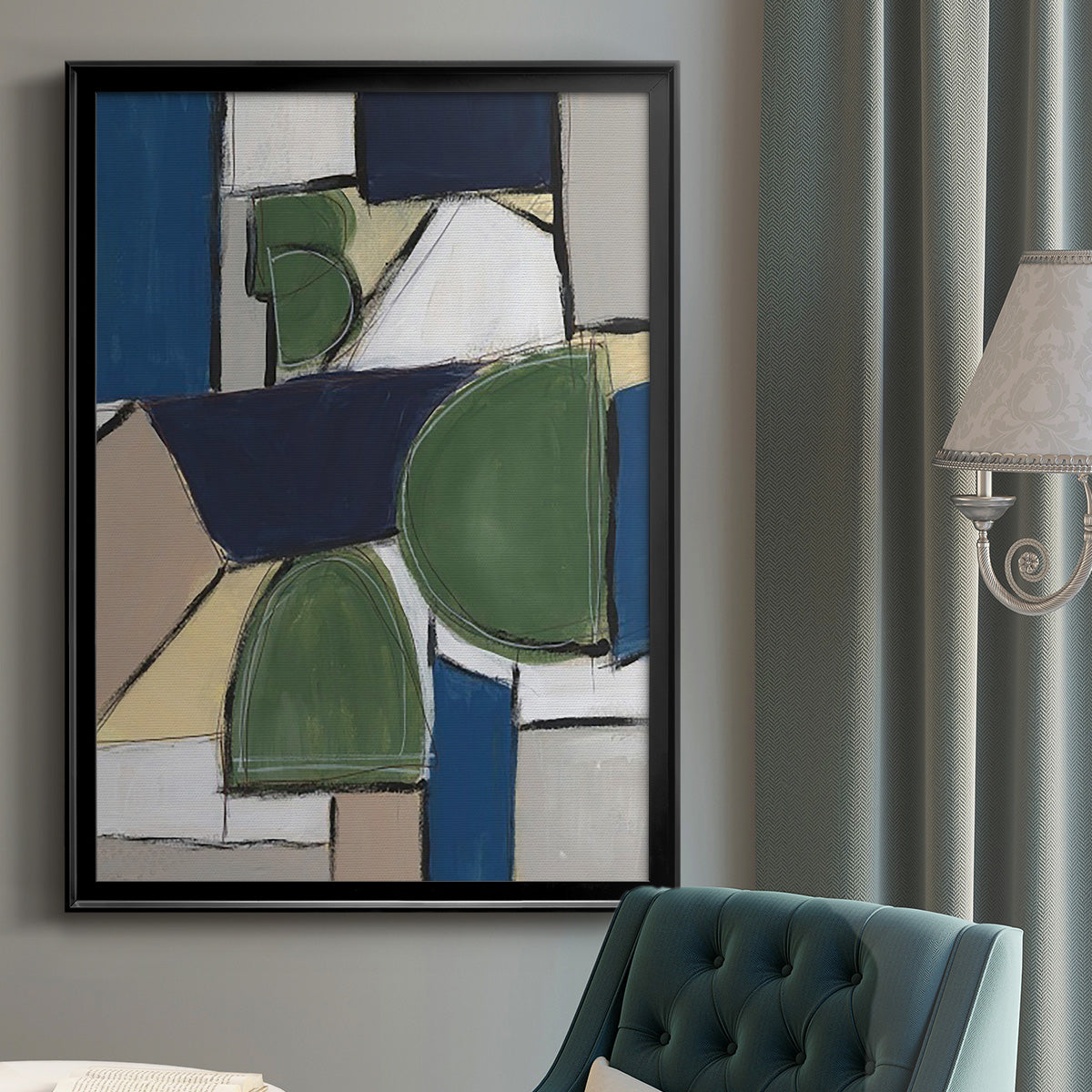 Spatial Mix II - Modern Framed Canvas Print