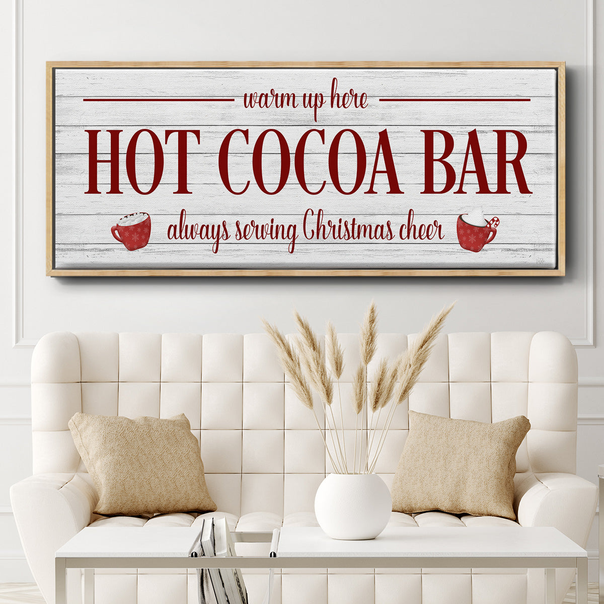 Hot Cocoa Bar - Floater Framed Canvas Print