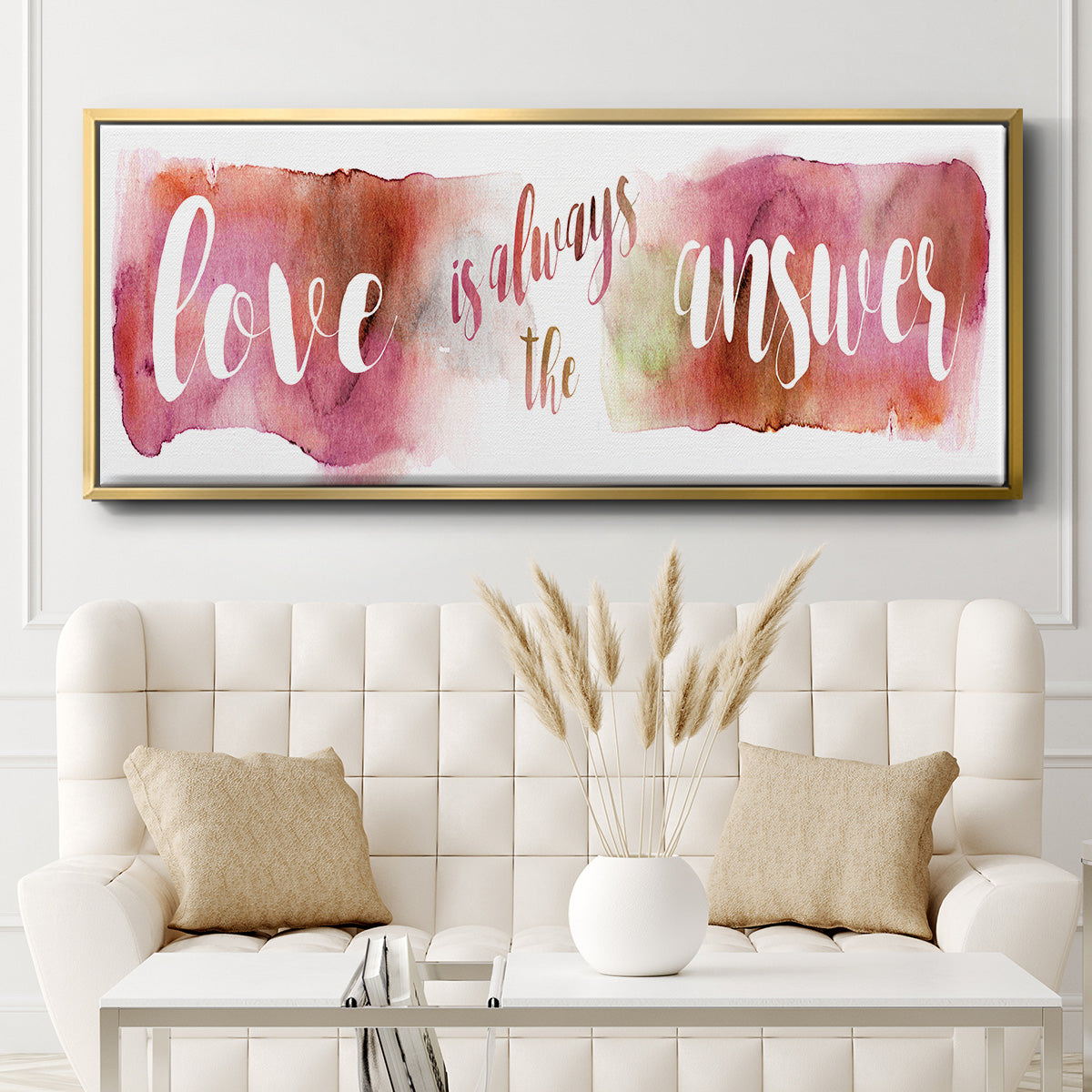 Love is the Answer - Floater Framed Canvas Print