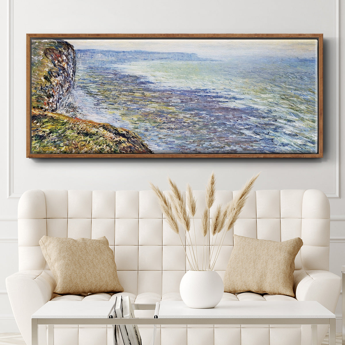 Seascape Near Fecamp, 1881 - Floater Framed Canvas Print