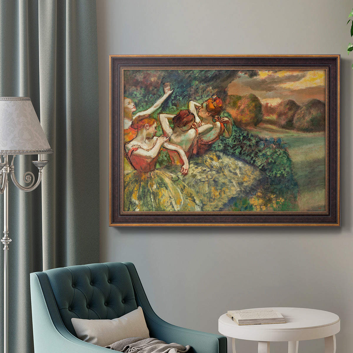 Four Dancers - Ornate Framed Canvas Print