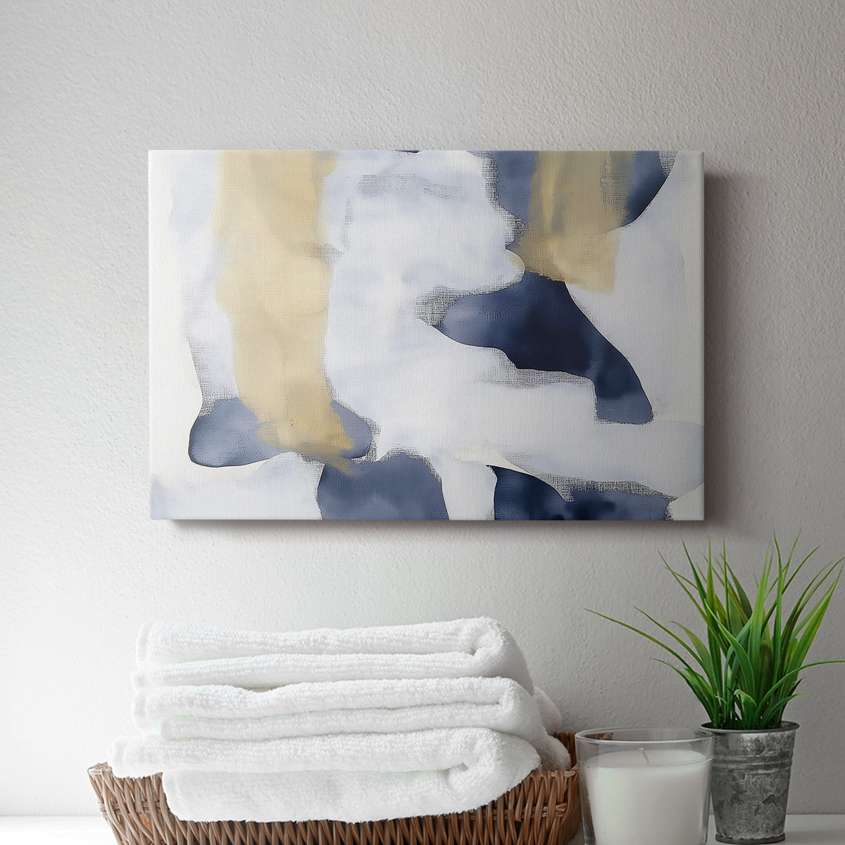 Blue and Gold Abstract CLII - Canvas Art Print