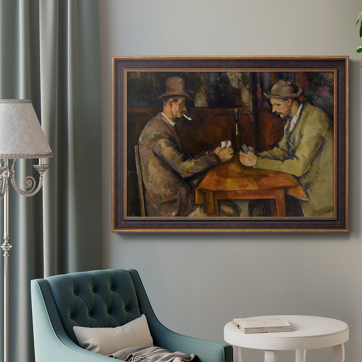 The Card Players - Ornate Framed Canvas Print