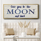Moon and Back - Floater Framed Canvas Print