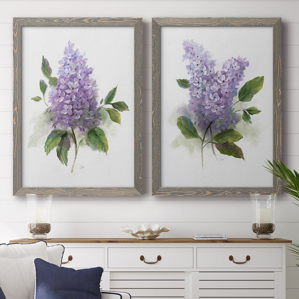 Lilac Romance I - Premium Framed Canvas 2 Piece Set - Ready to Hang