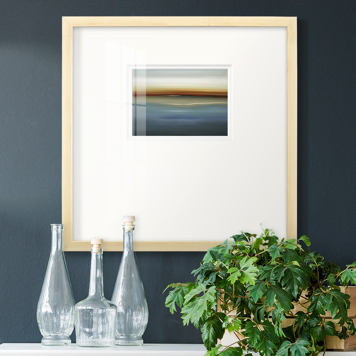 Beside the Blue II- Premium Framed Print Double Matboard