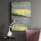 Lemon & Silver Swipe I Premium Gallery Wrapped Canvas - Ready to Hang