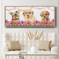 Puppy Valentine Collection D - Floater Framed Canvas Print