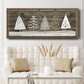 Wooded White Christmas Collection D - Floater Framed Canvas Print