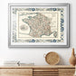 Bordered Map of France - Modern Framed Art Print