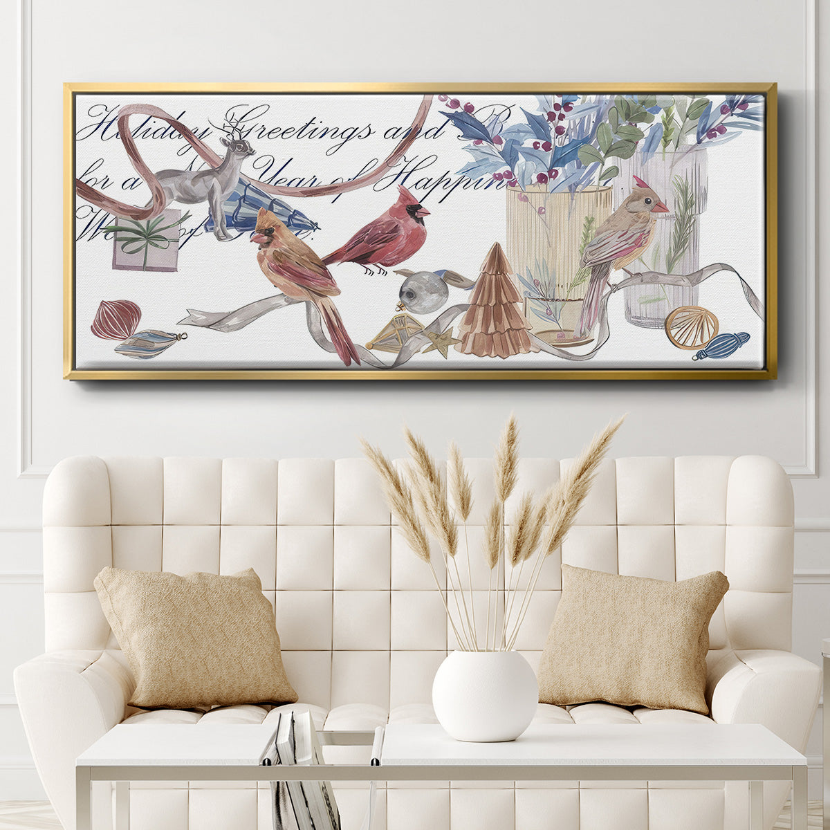 Warm Wishes Collection D - Floater Framed Canvas Print