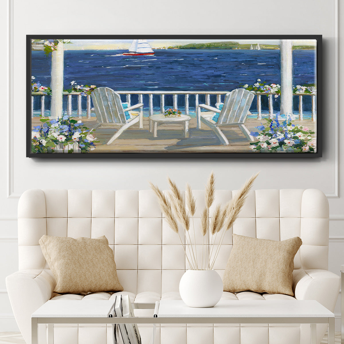 Summer Sail - Floater Framed Canvas Print