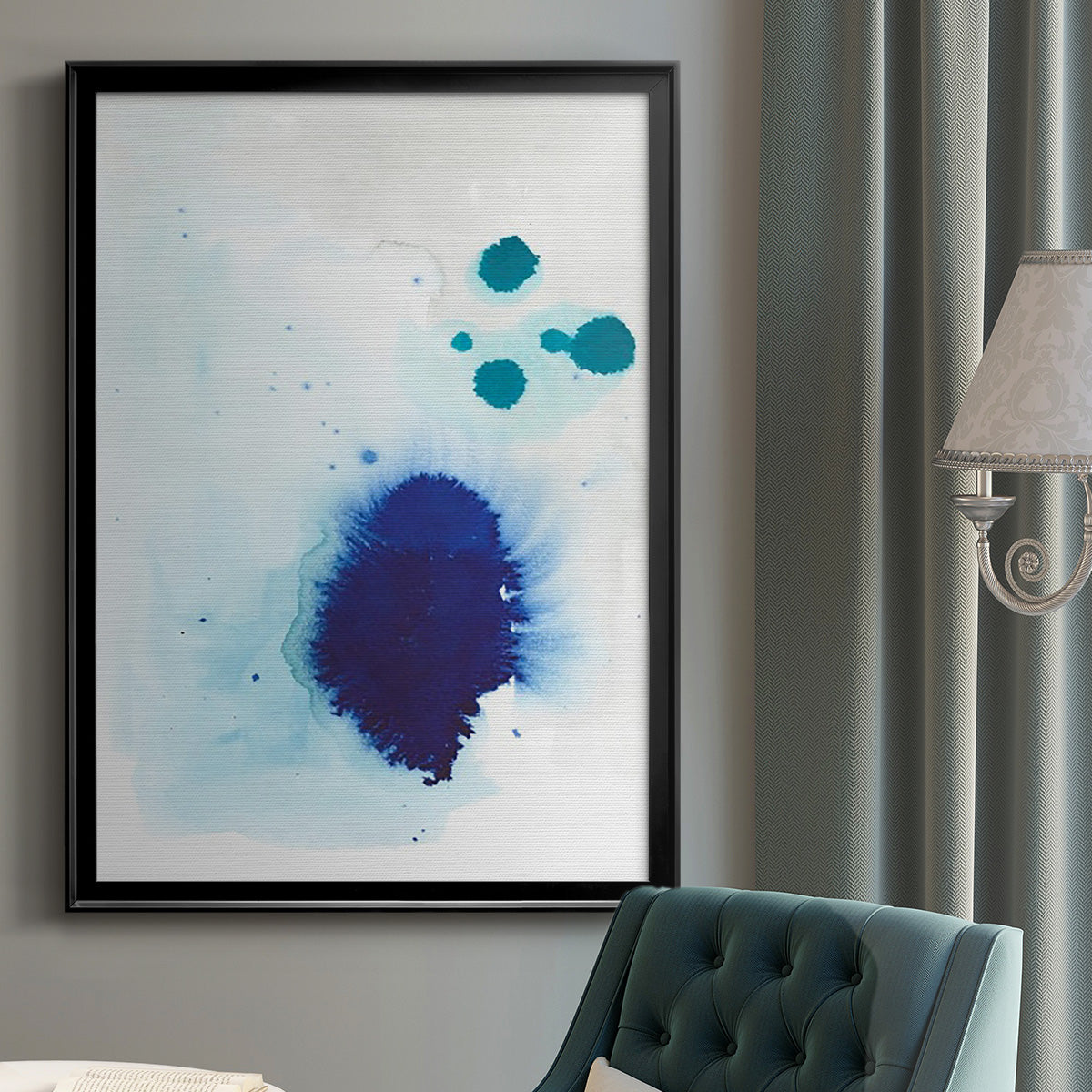 Spare Blue I - Modern Framed Canvas Print