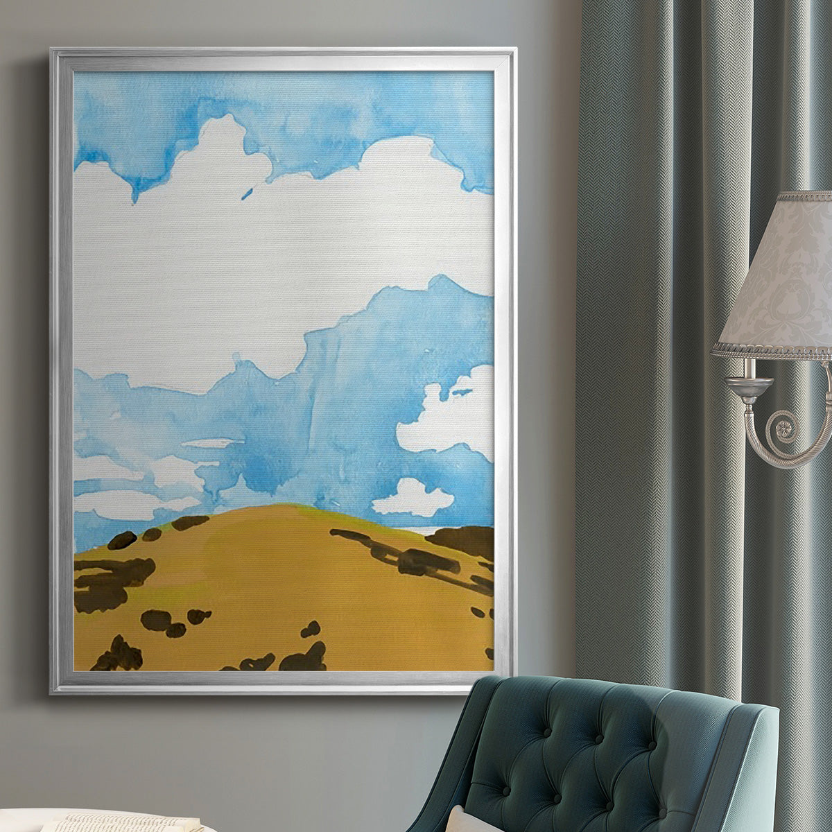 Summer Knoll I - Modern Framed Canvas Print