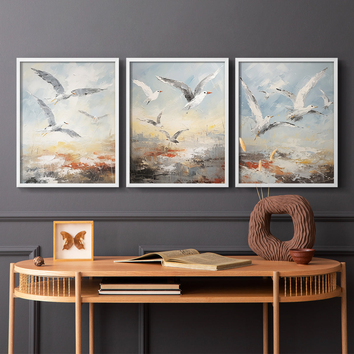 Sea and Shore Series CII - Restickable Framed Art Set