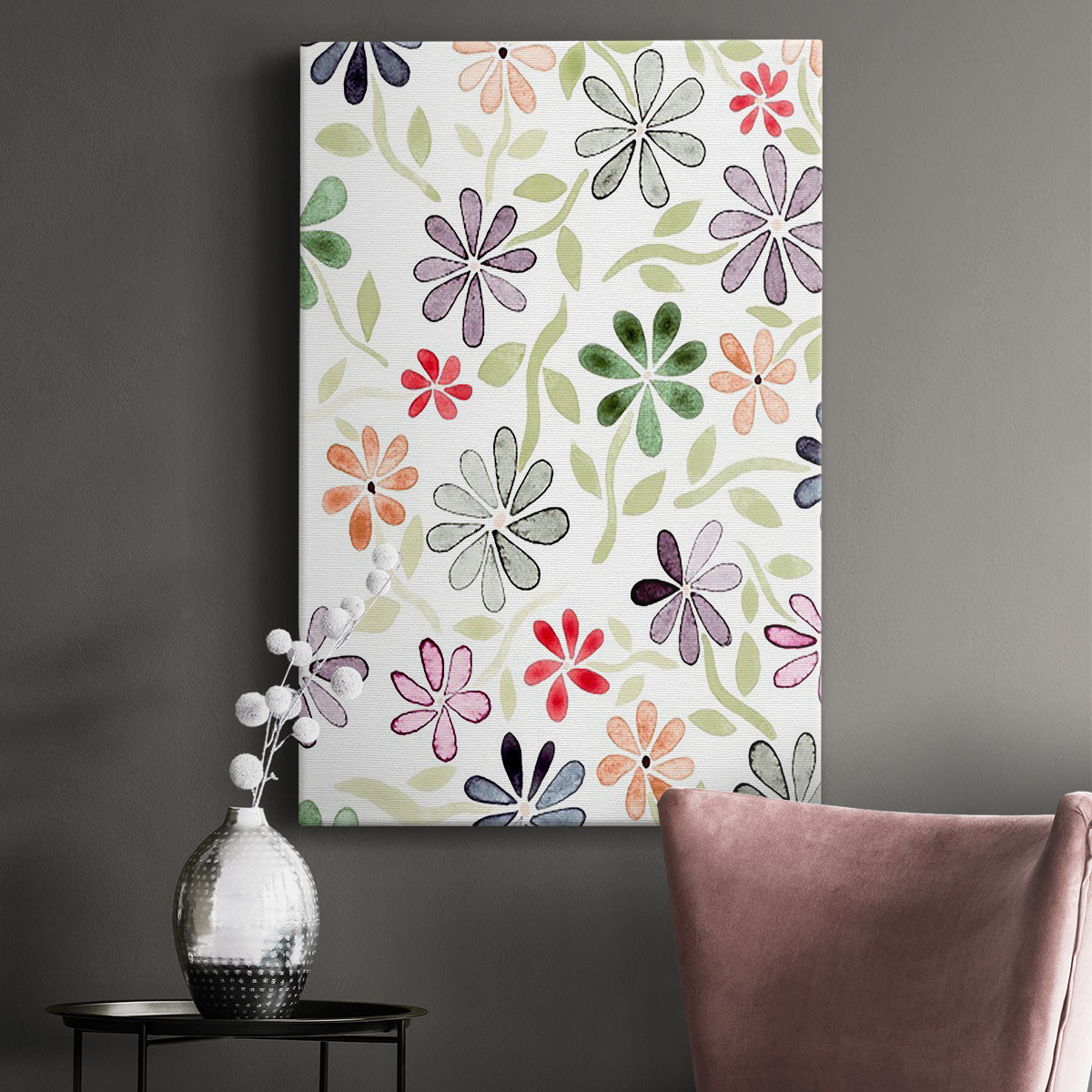 Faded Flowers II - Canvas Art Print