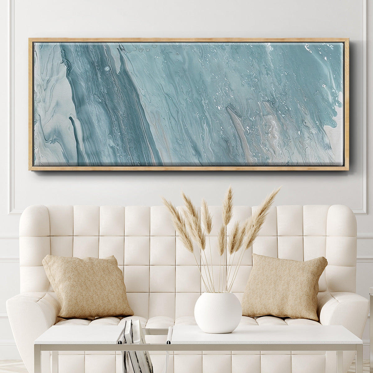 Cirrus I - Floater Framed Canvas Print