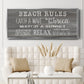 Beach Rules - Floater Framed Canvas Print