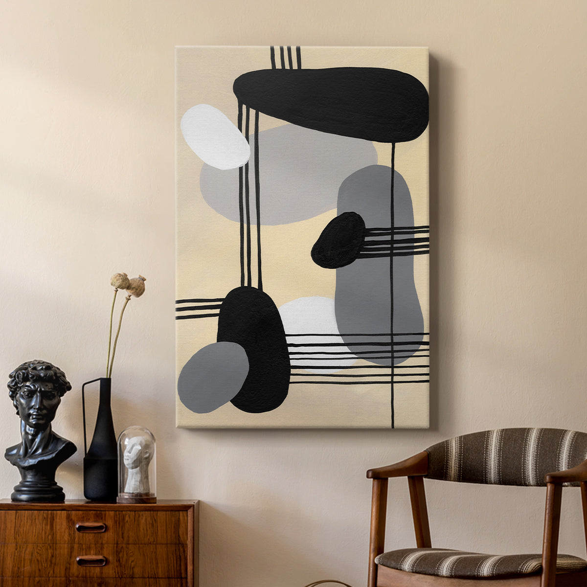 Interconnected Shapes II - Canvas Art Print