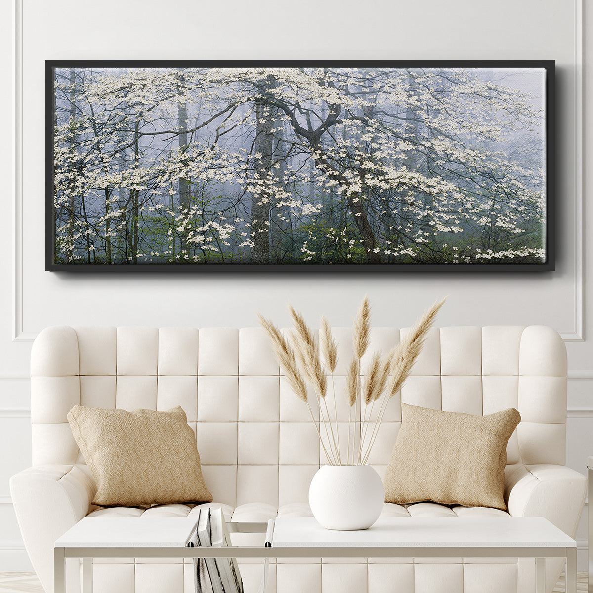 Dogwood Canopy - Floater Framed Canvas Print