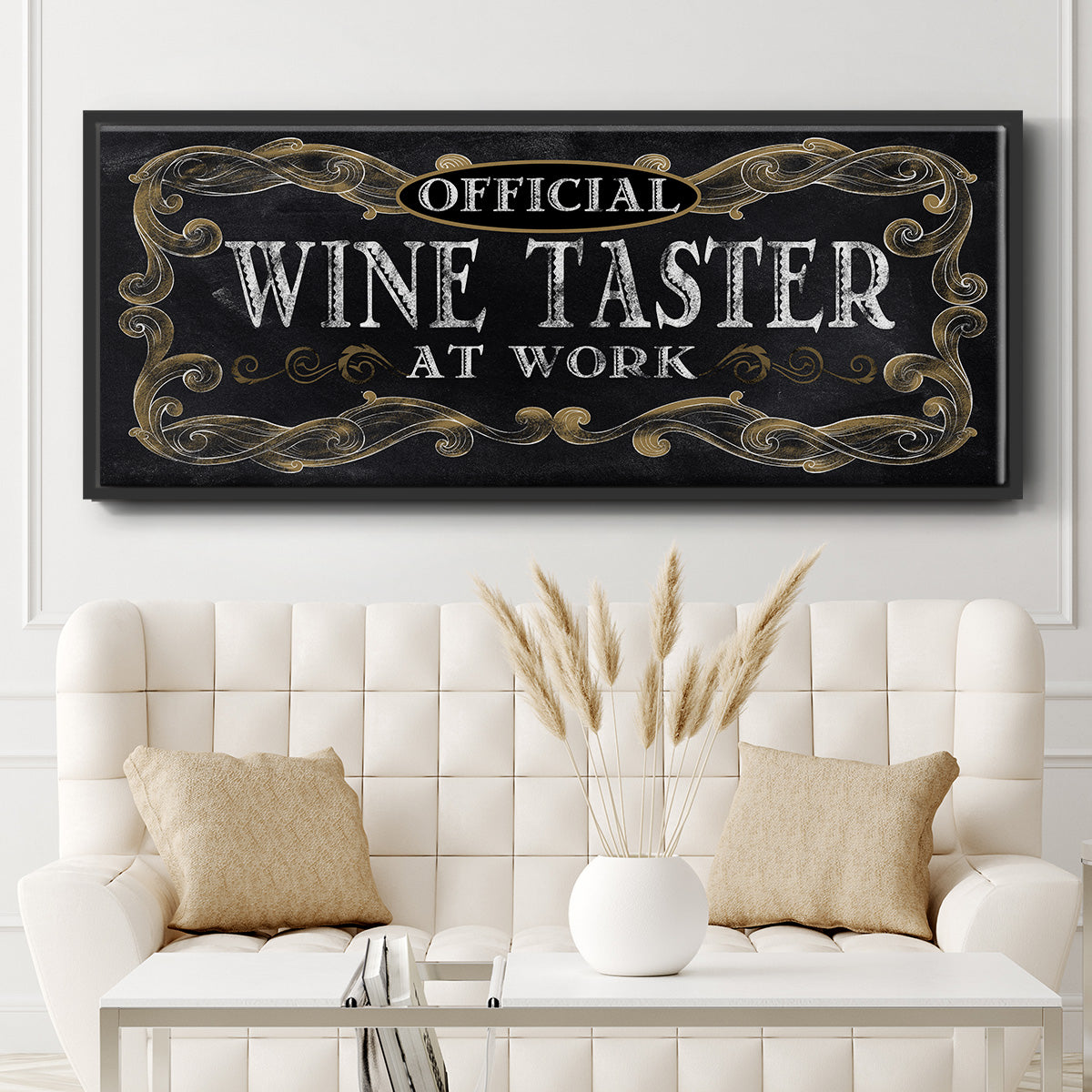 Wine Taster - Floater Framed Canvas Print