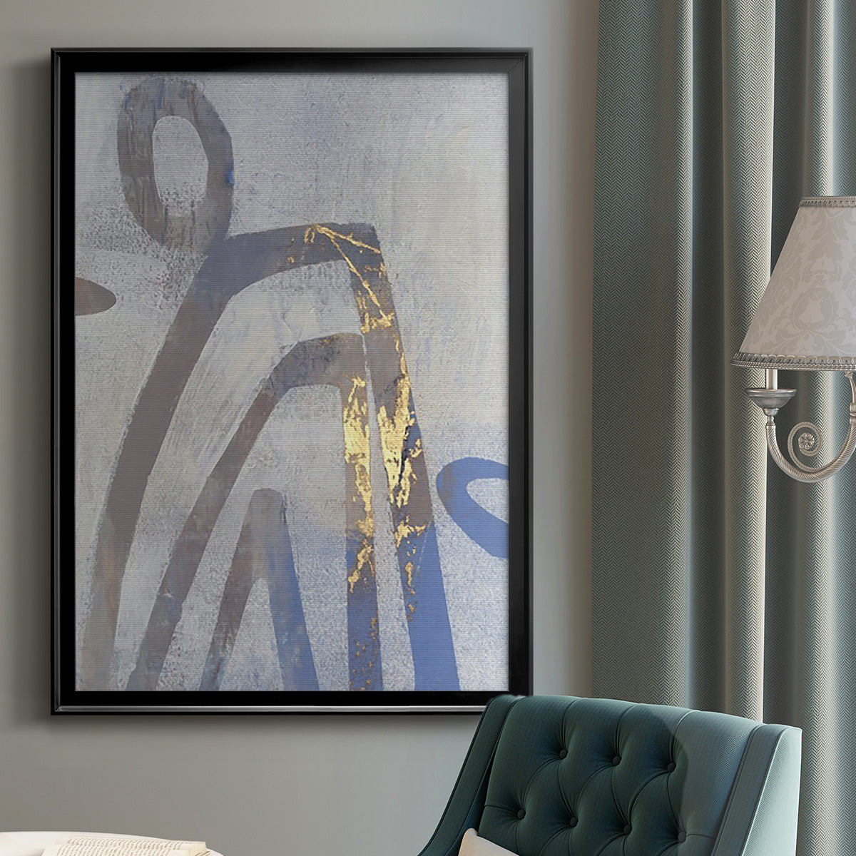 Linx II - Modern Framed Canvas Print