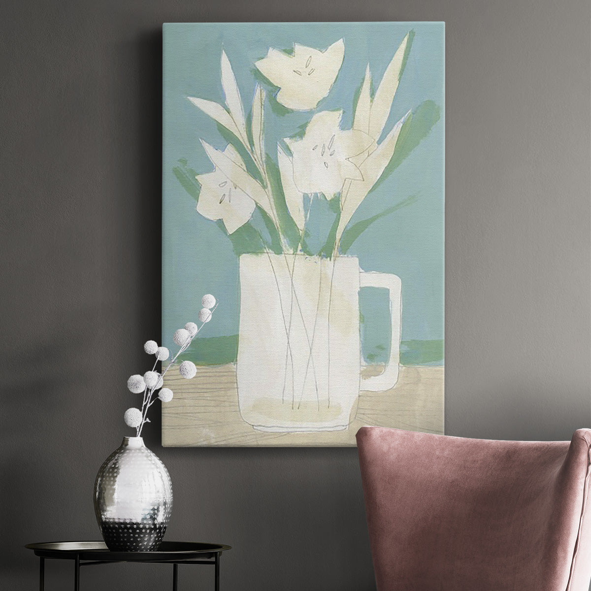 Muted Spring Arrangement III - Canvas Art Print