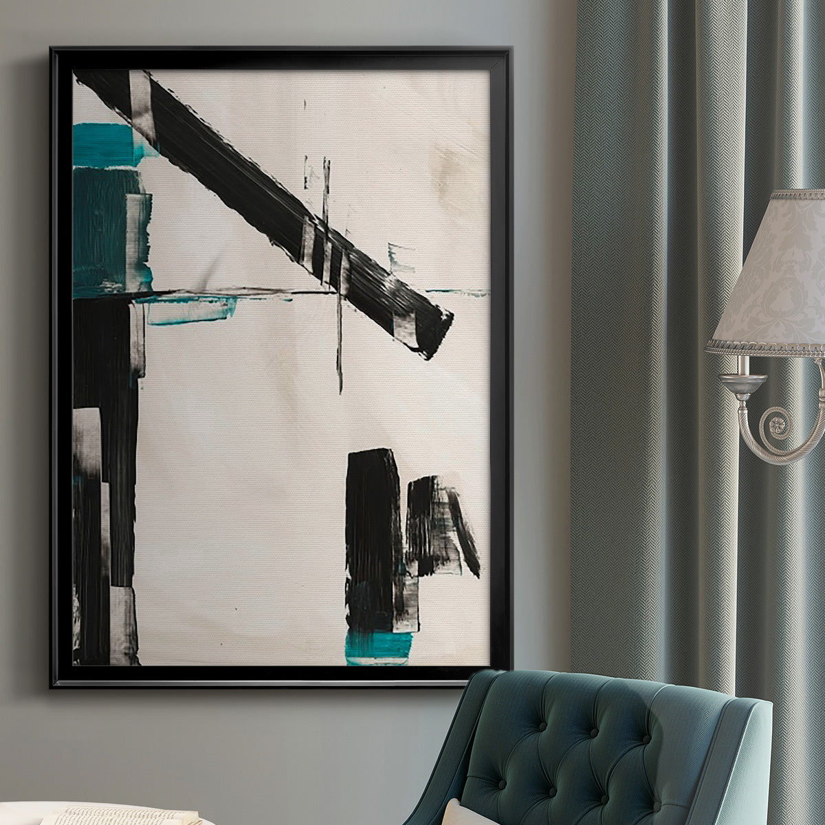 Geometry Notes III - Modern Framed Canvas Print