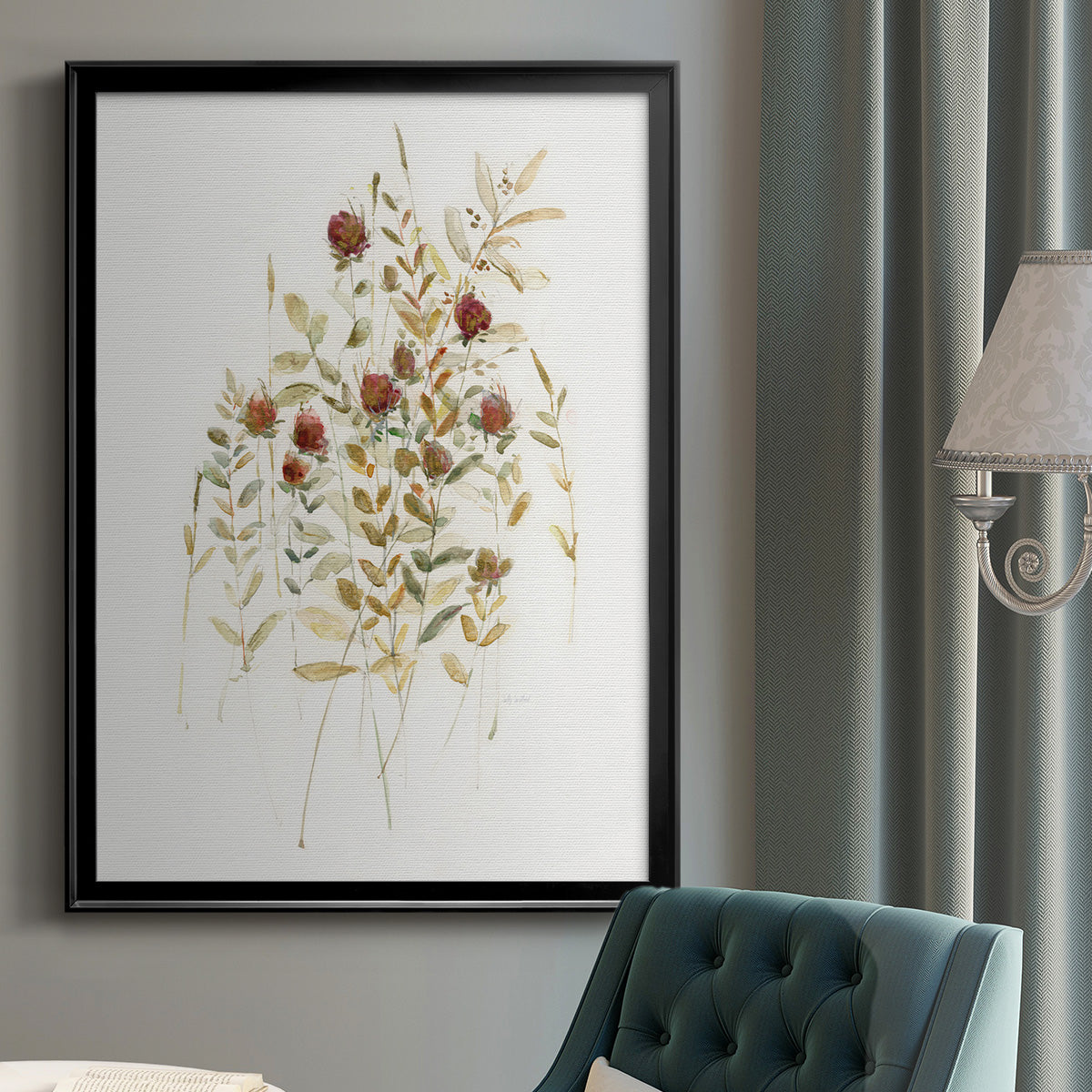 Wildflower Breeze I - Modern Framed Canvas Print