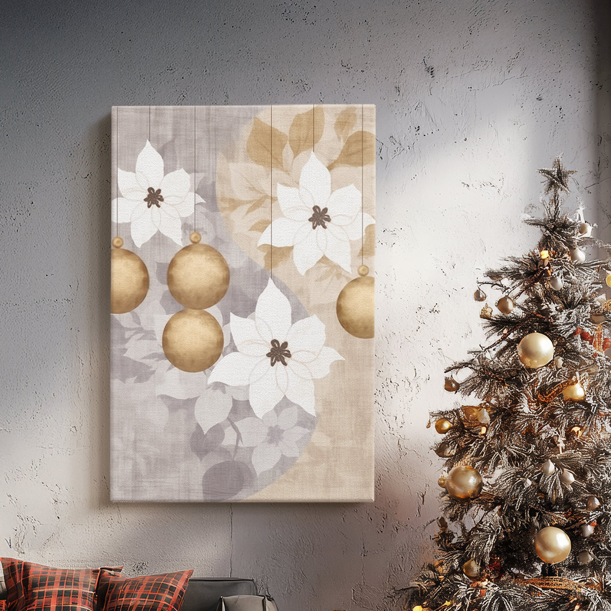 Snowwhite Candle Village - Canvas Art Print