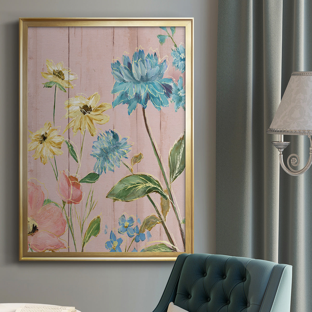 Wildflower Flutter IV - Modern Framed Canvas Print