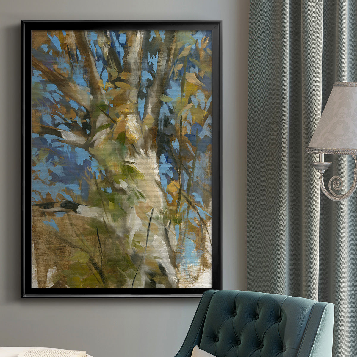 Oak Tree - Modern Framed Canvas Print