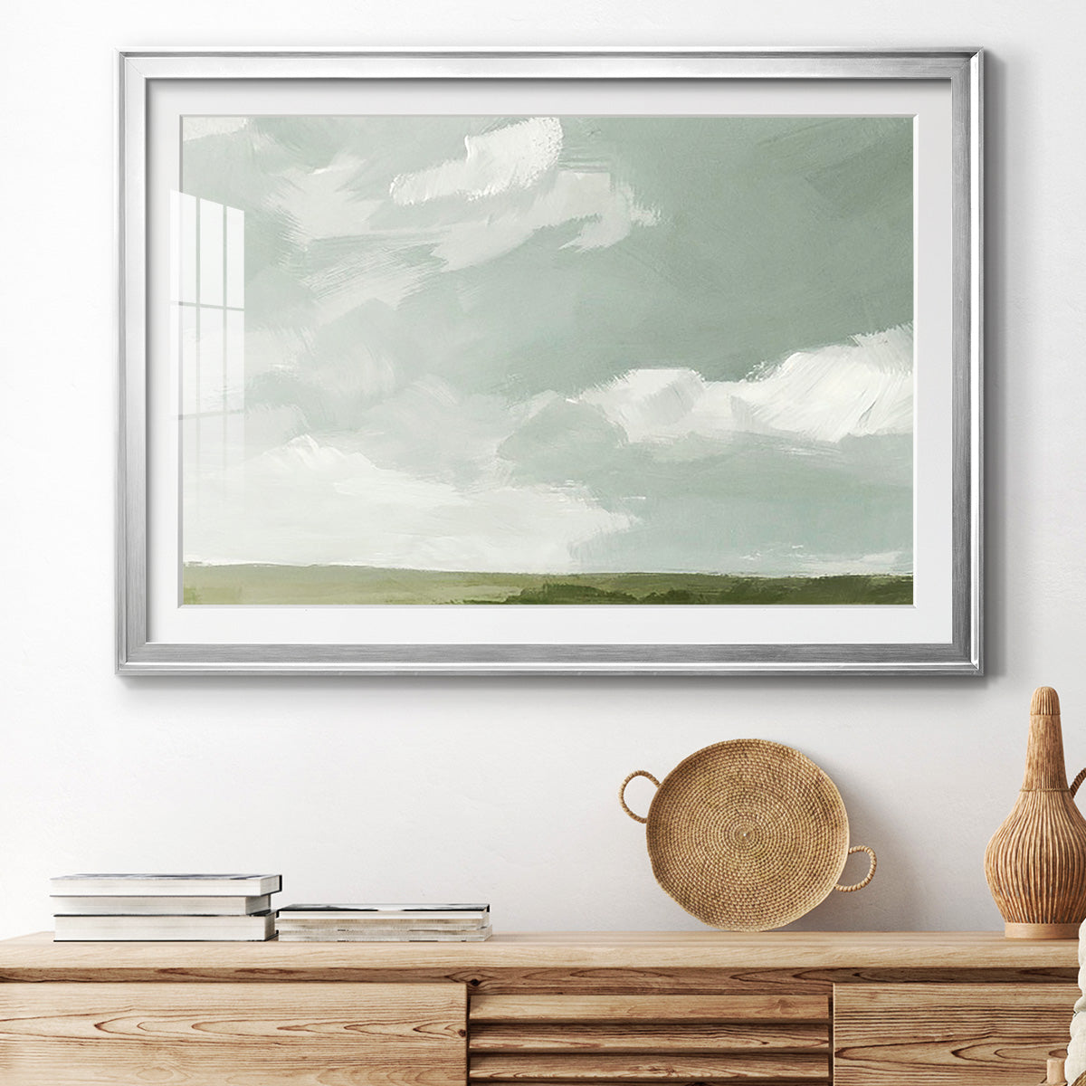 Gray Stone Sky II - Modern Framed Art Print