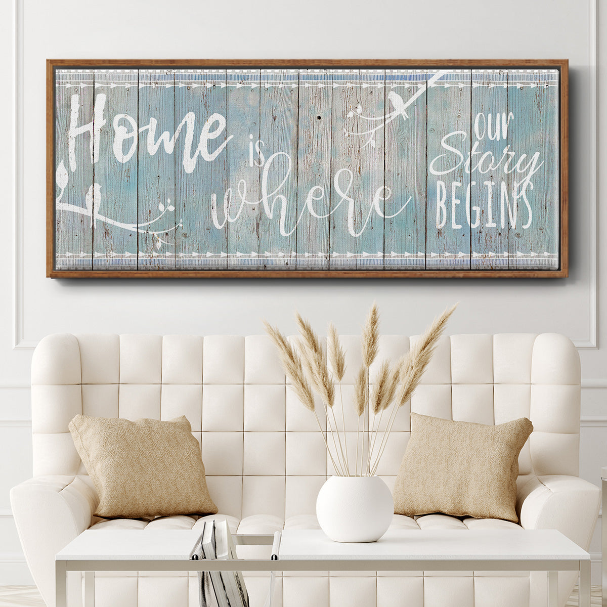 Home Story - Floater Framed Canvas Print