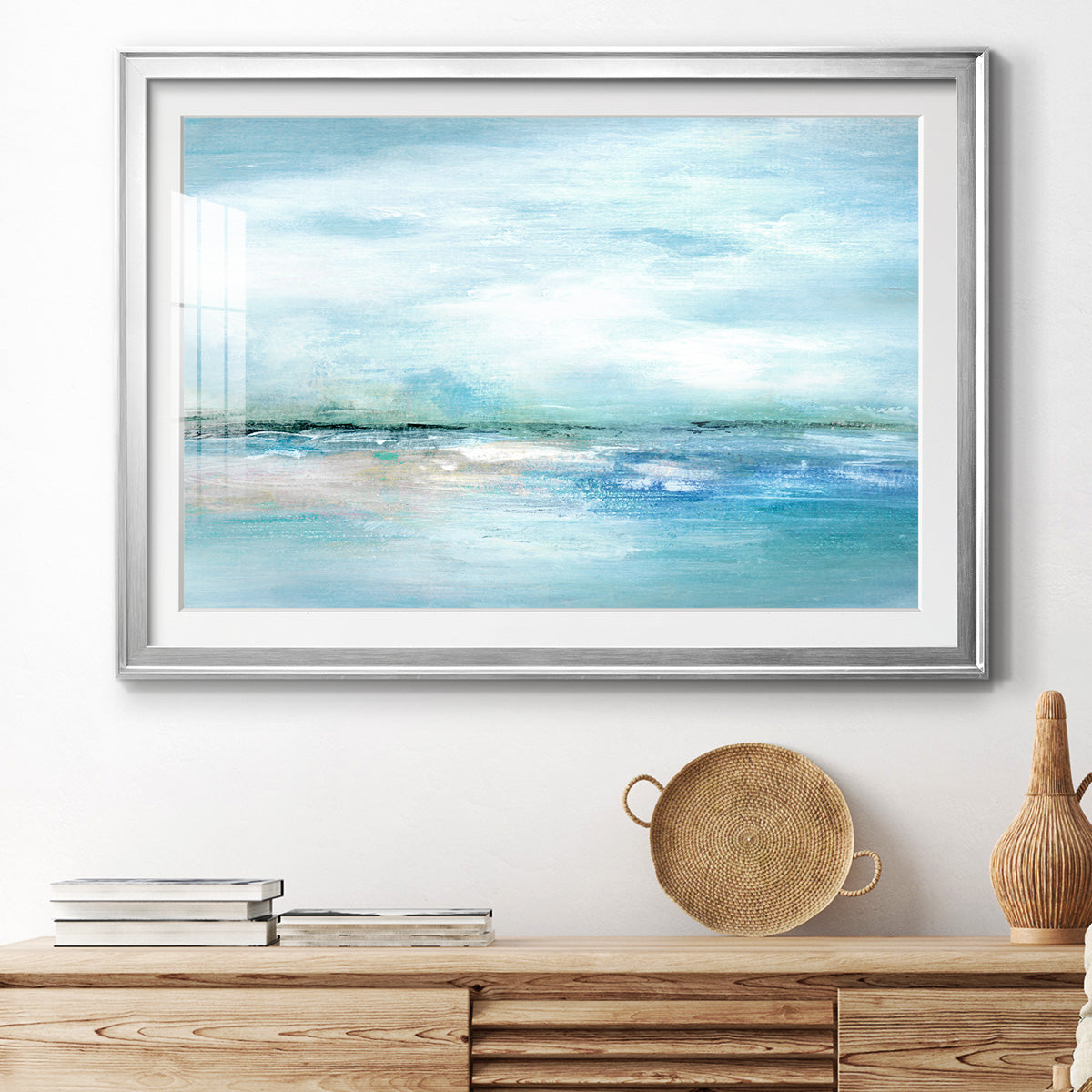 Silhouette Sunset - Modern Framed Art Print
