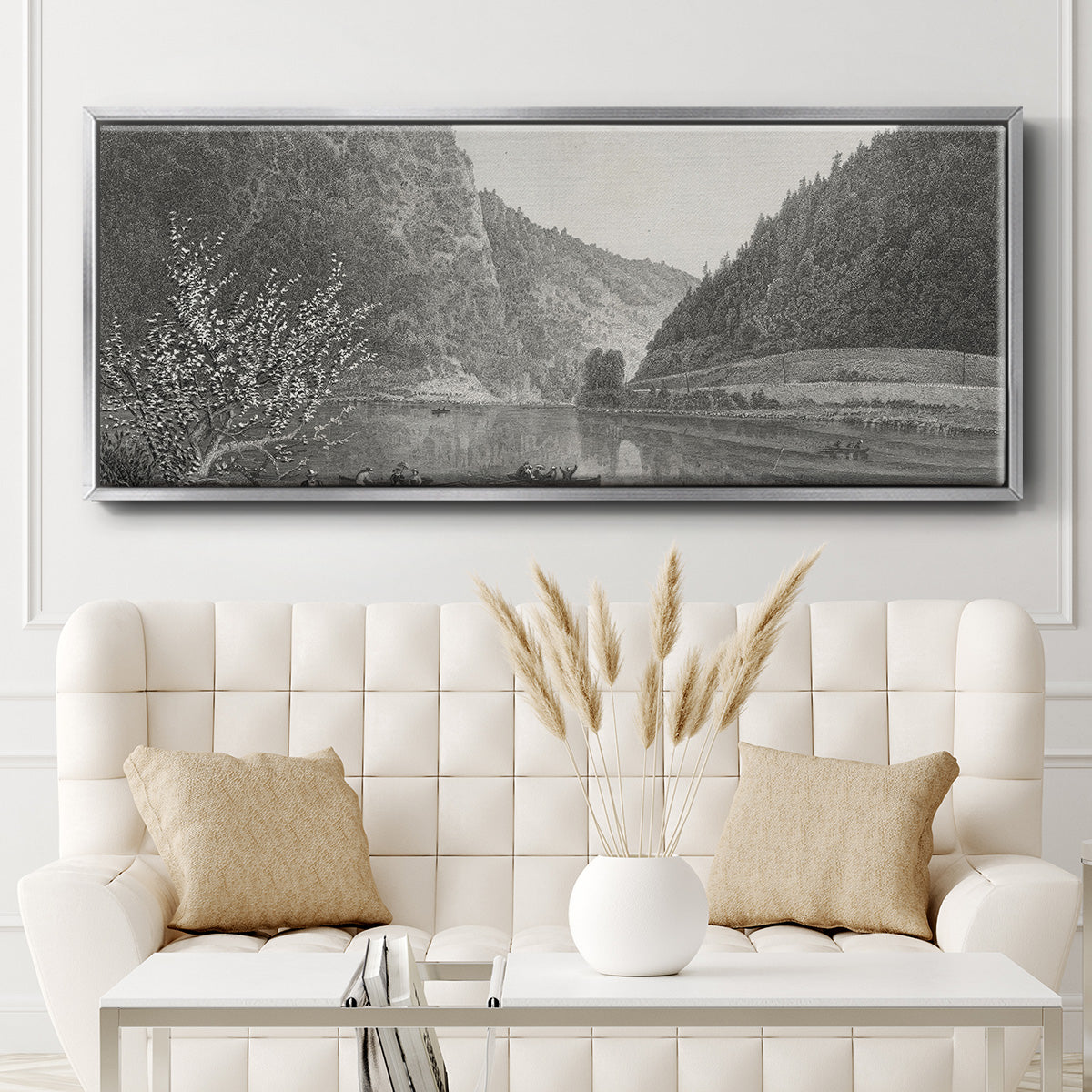 Delaware Water Gap - Floater Framed Canvas Print
