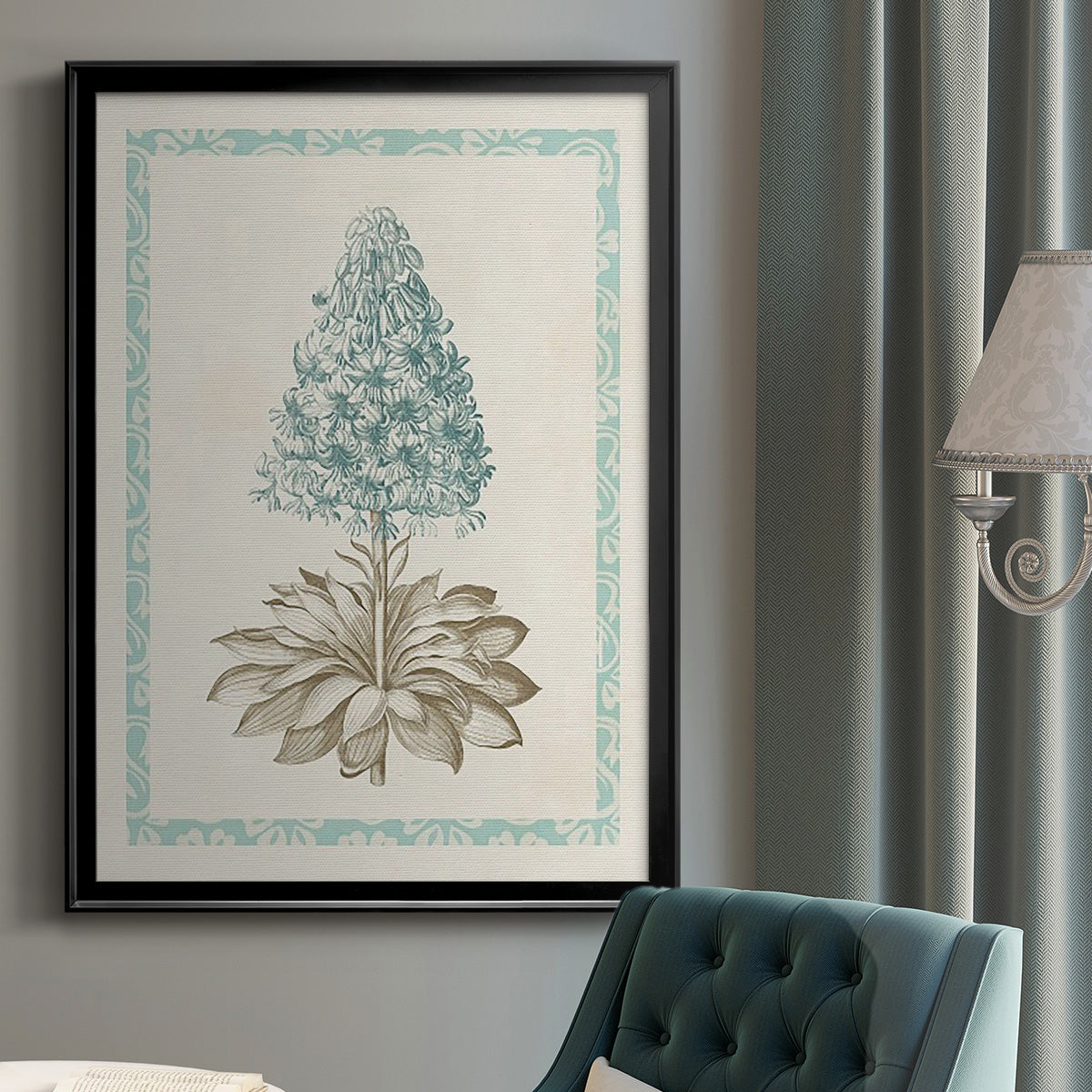 Willow Blue Besler VI - Modern Framed Canvas Print