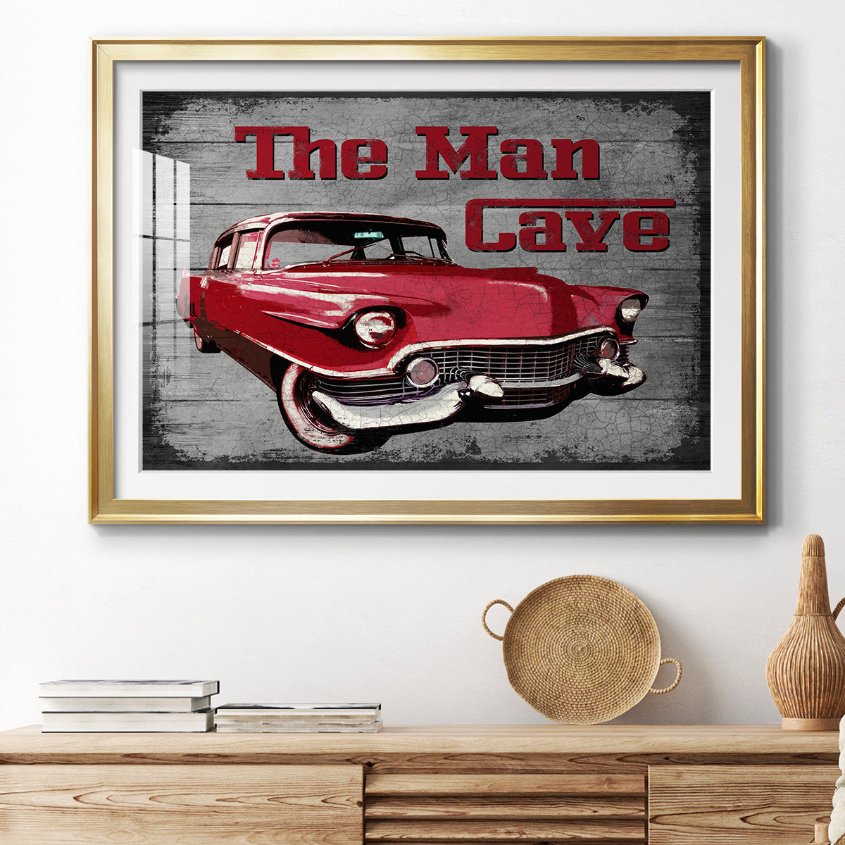 The Man Cave - Modern Framed Art Print