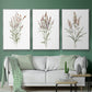 Dainty Botanical I - Framed Premium Gallery Wrapped Canvas L Frame 3 Piece Set - Ready to Hang