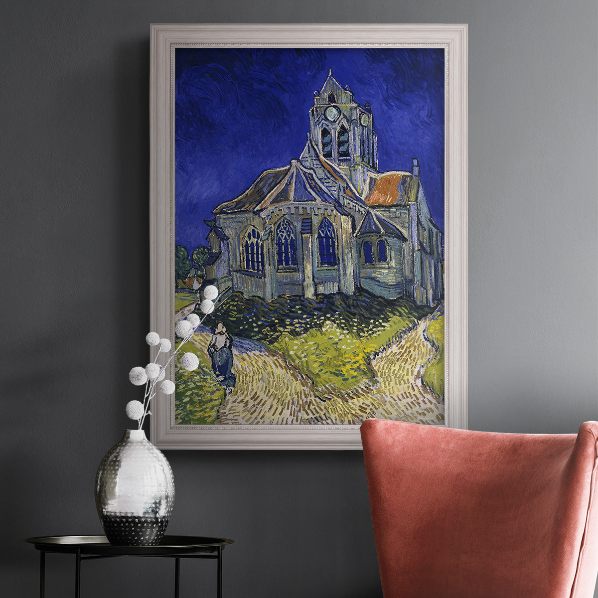 The Church at Auvers - Ornate Framed Canvas Print